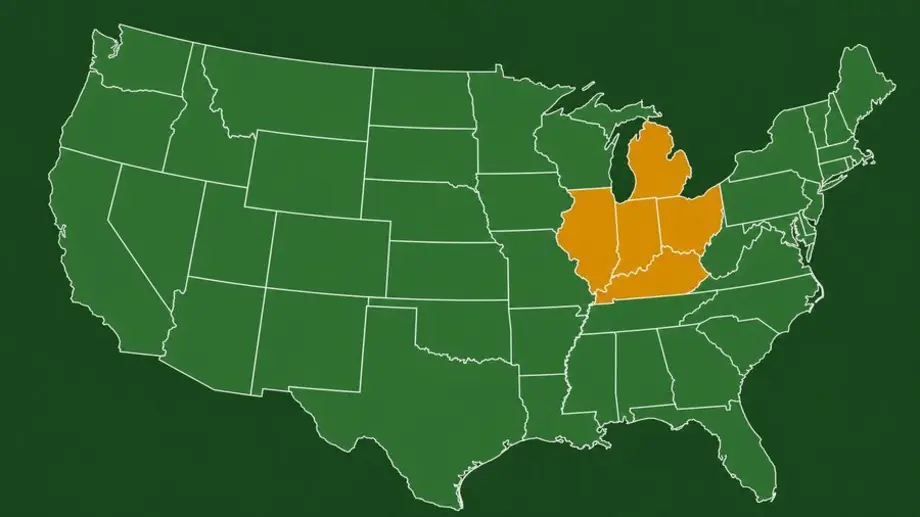 Midwest sourcing map